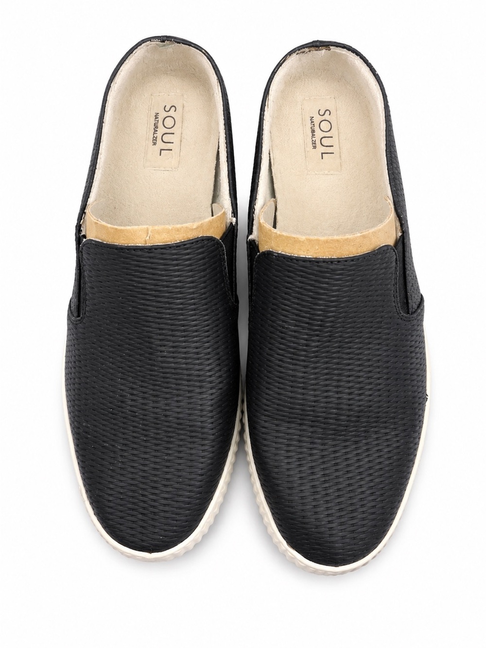 Naturalizer Black Slip-On Women's Sneakers with Tan Trim